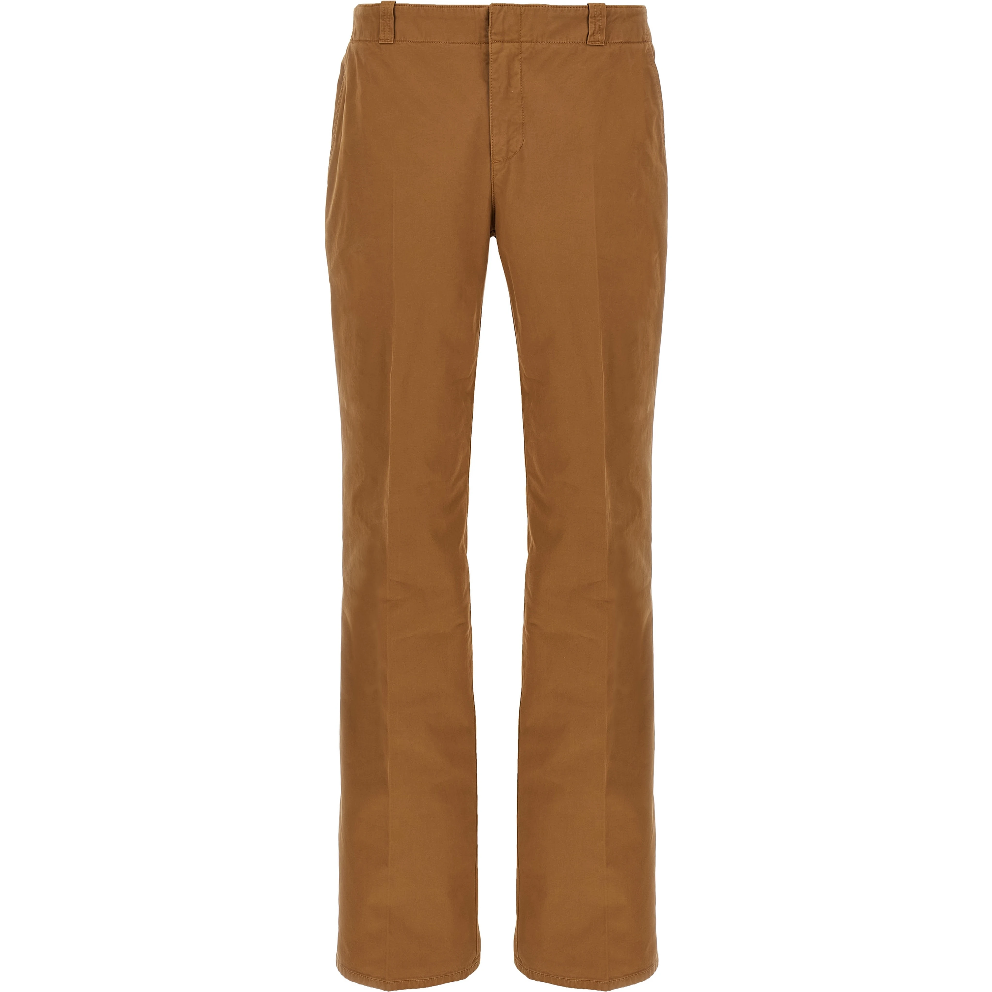 Brown Cotton Chino Pants