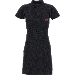 Black Cotton Short Dress