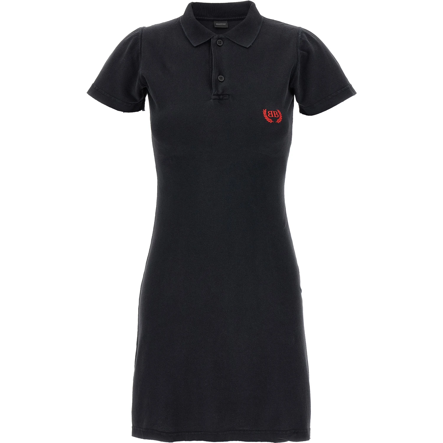 Black Cotton Short Dress