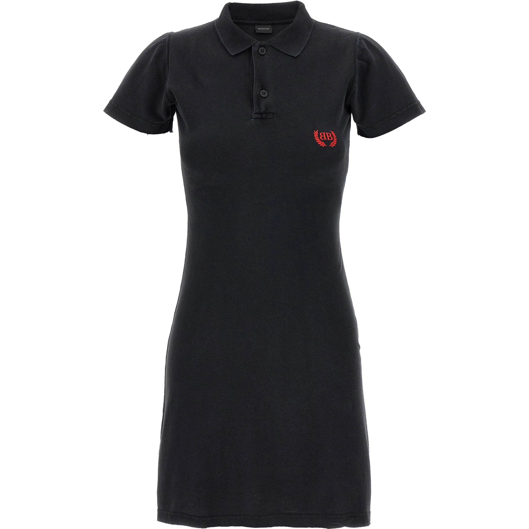 Black Cotton Short Dress