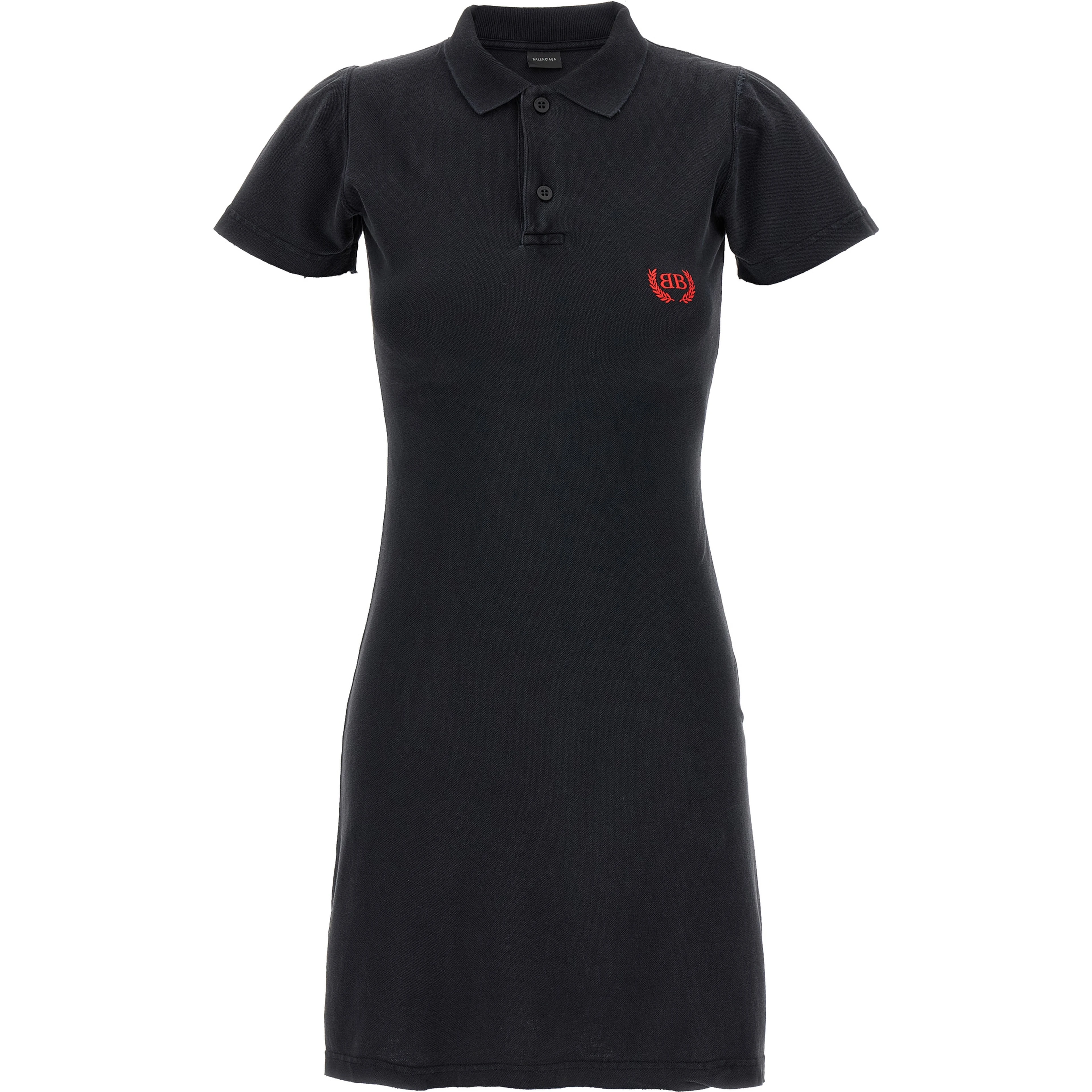 Black Cotton Short Dress