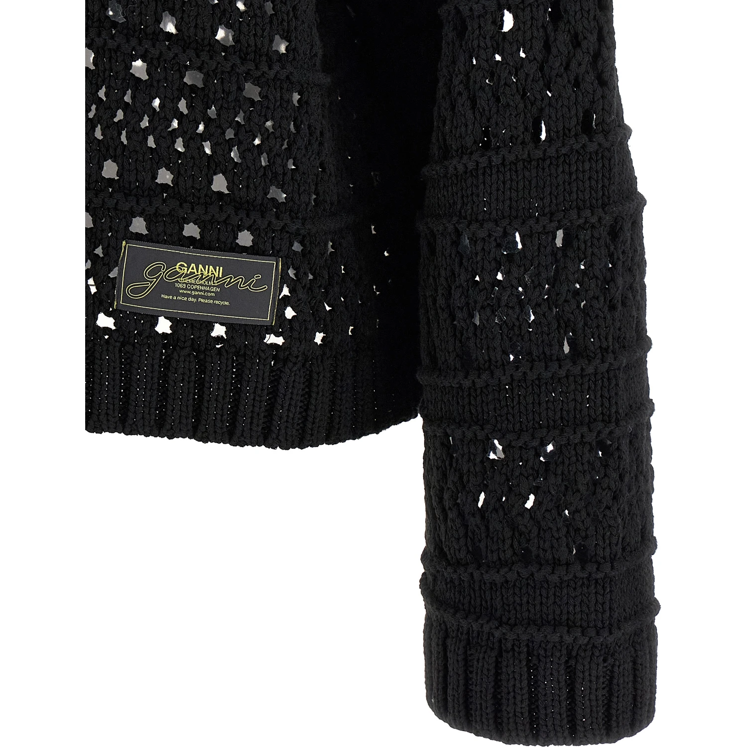 Black Cotton Cardigan