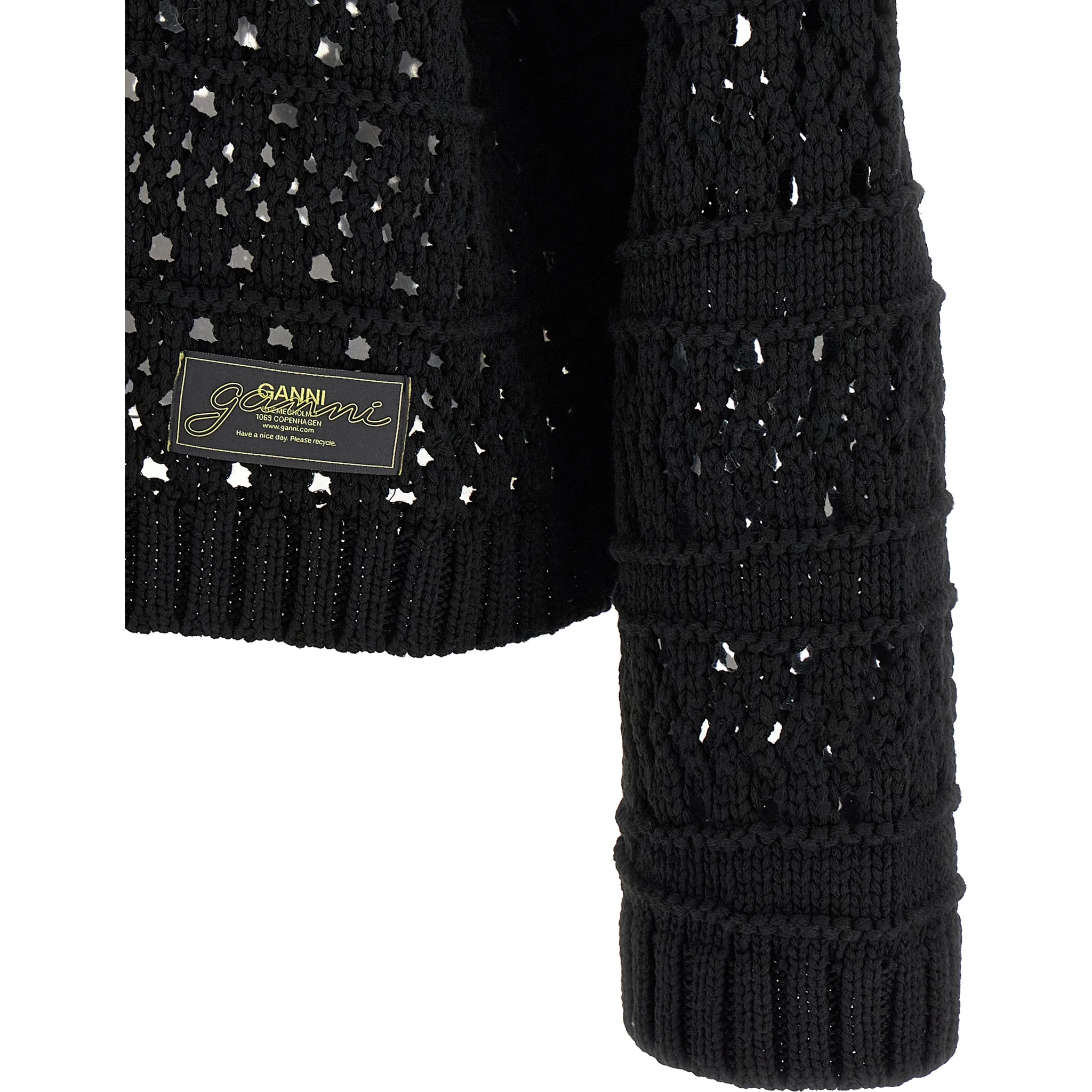 Black Cotton Cardigan