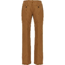 Brown Cotton Chino Pants