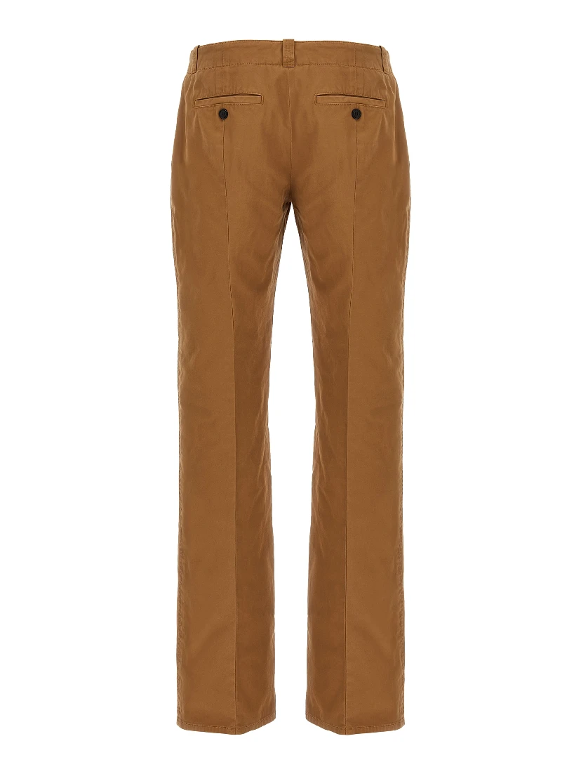 Brown Cotton Chino Pants