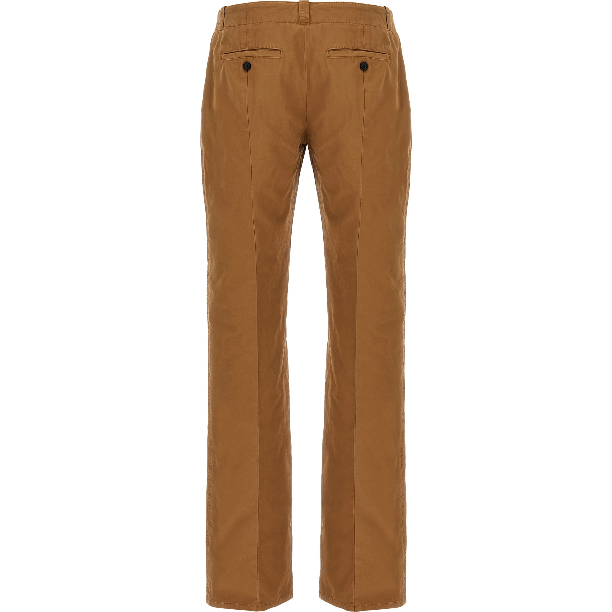 Brown Cotton Chino Pants