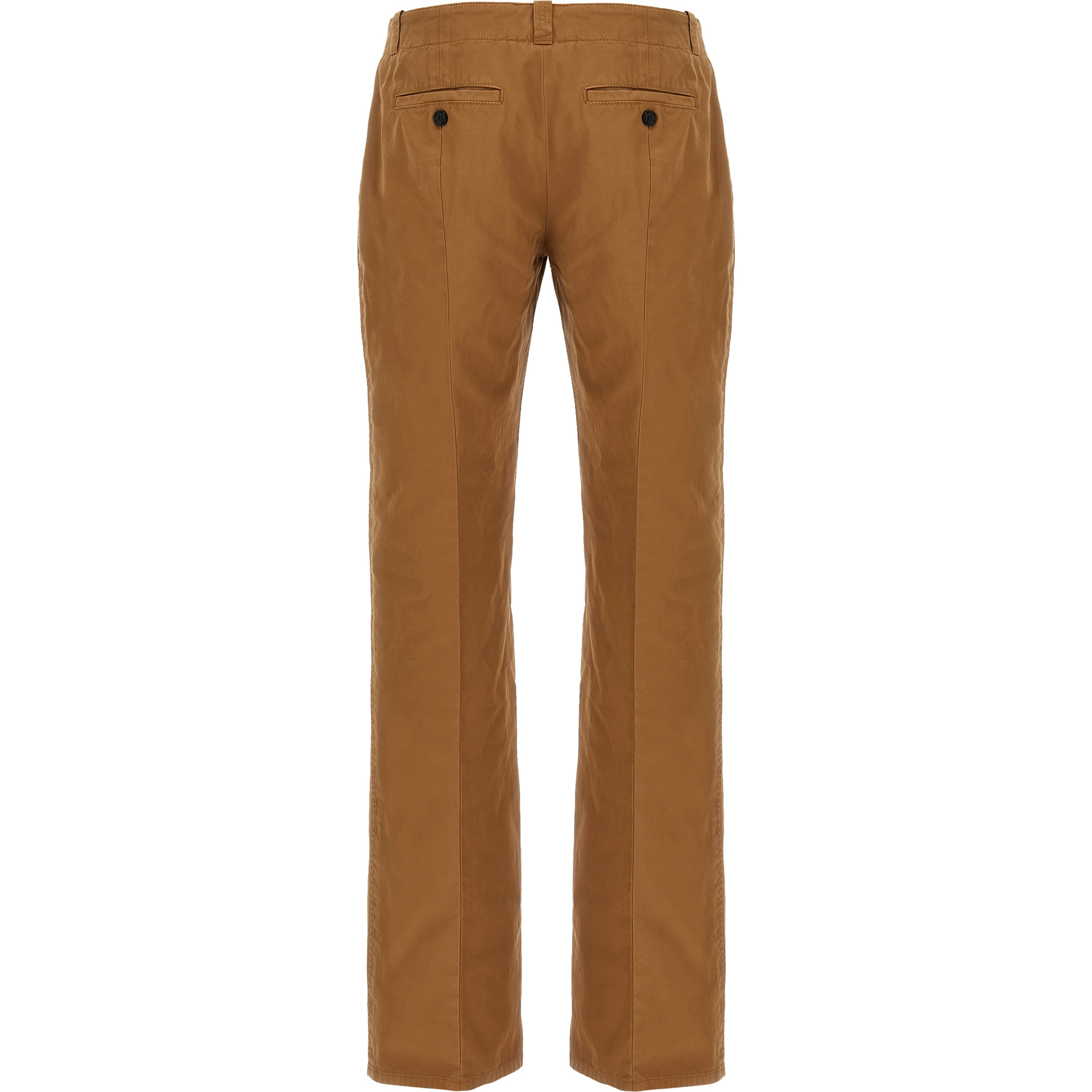Brown Cotton Chino Pants