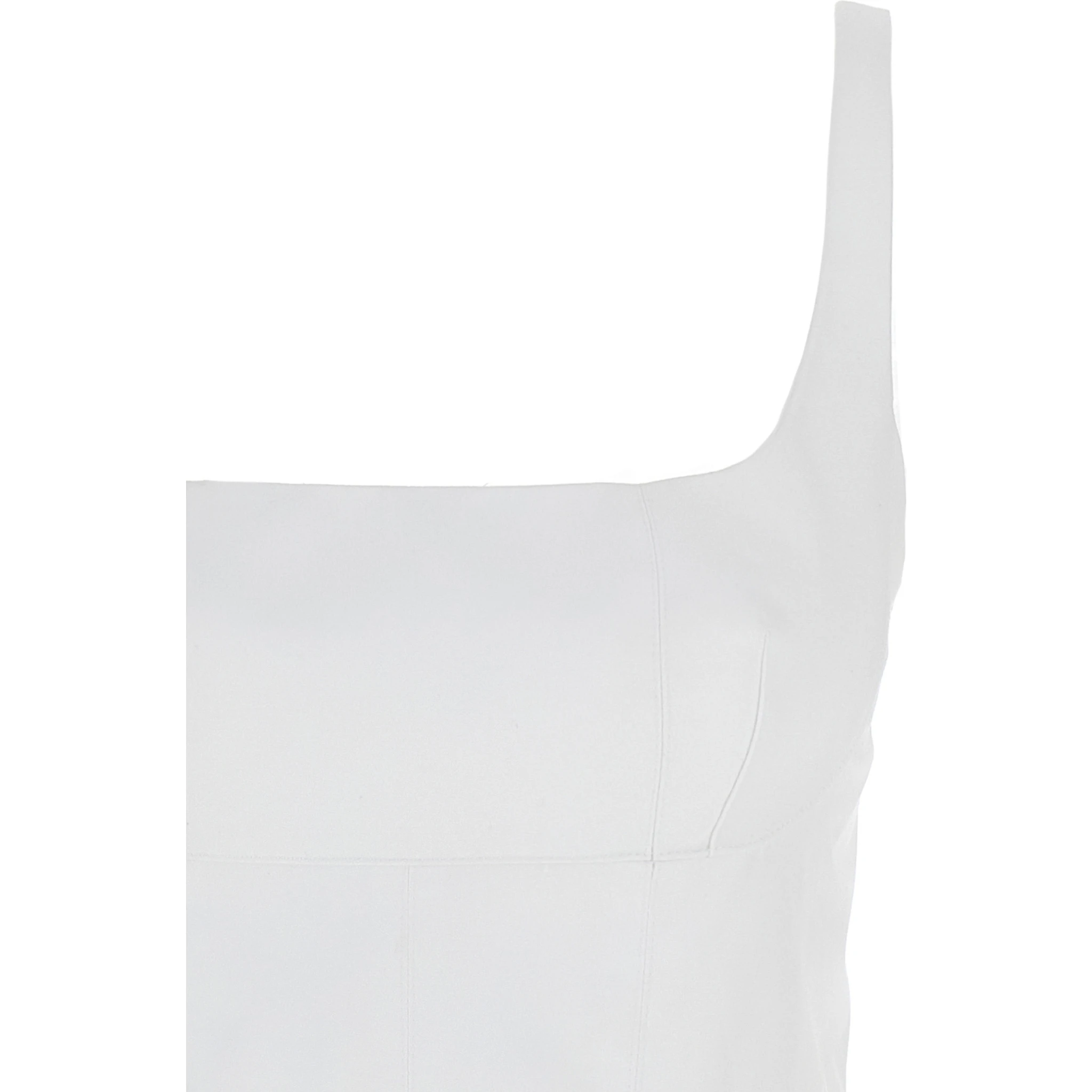 White Polyester Short Dress