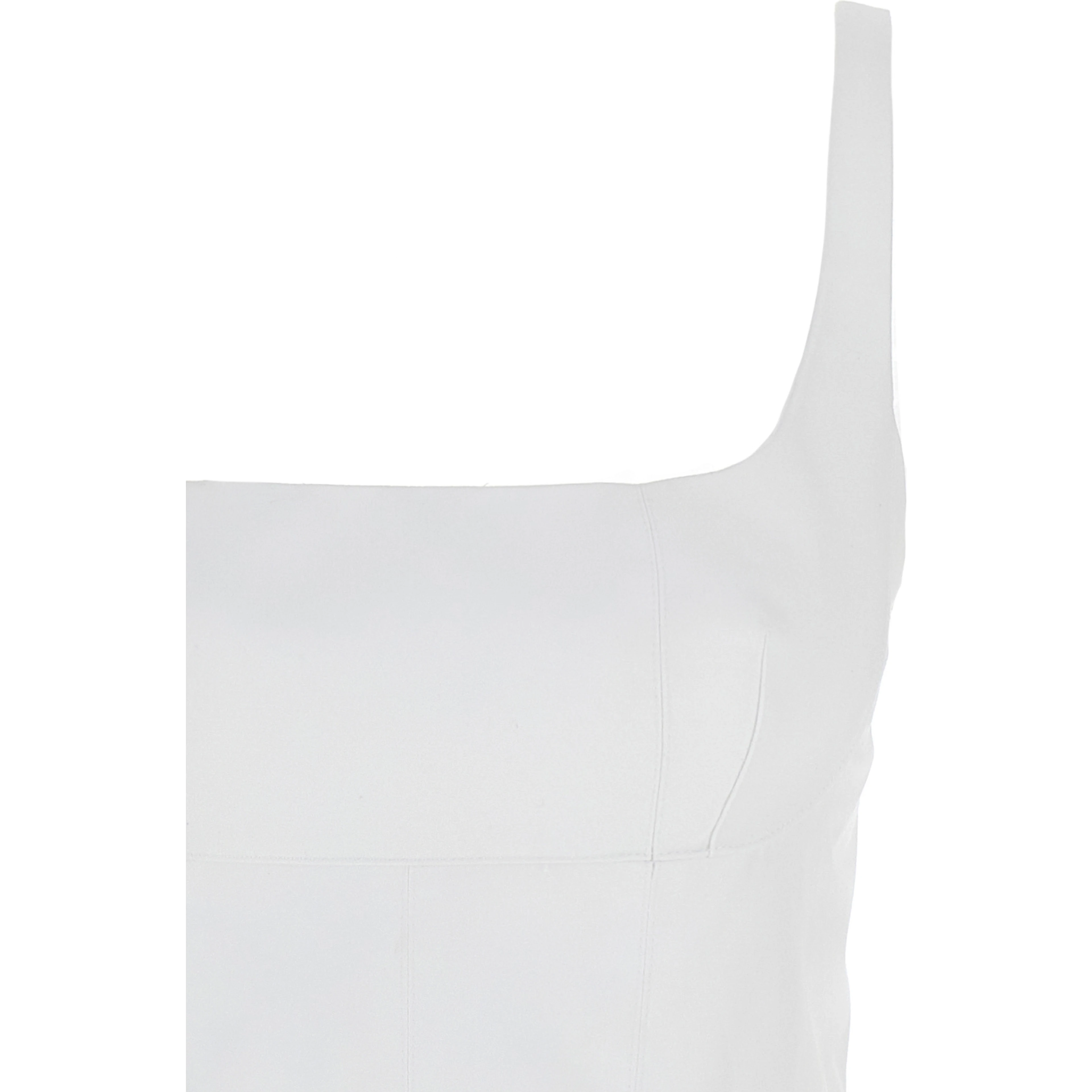 White Polyester Short Dress