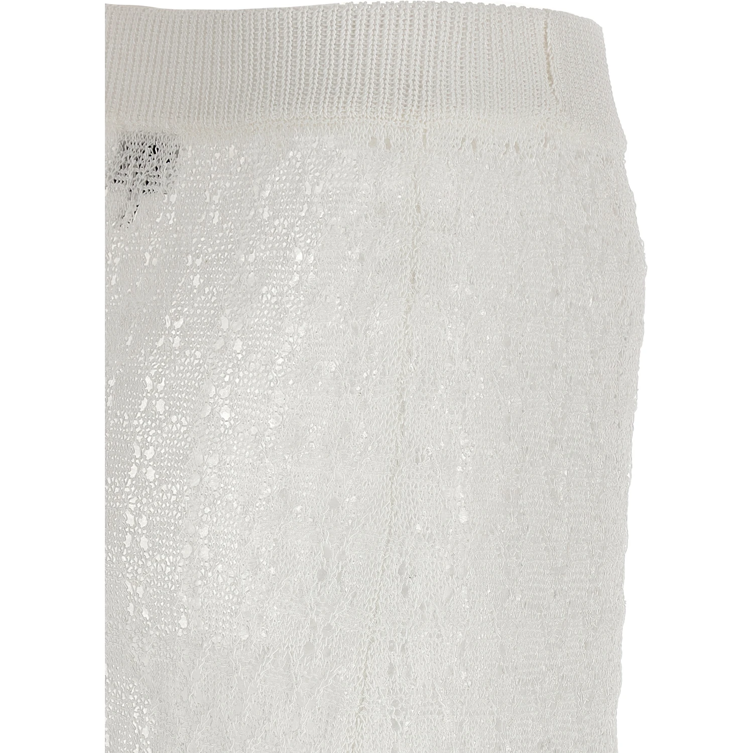 White Polyamide Mini Skirt