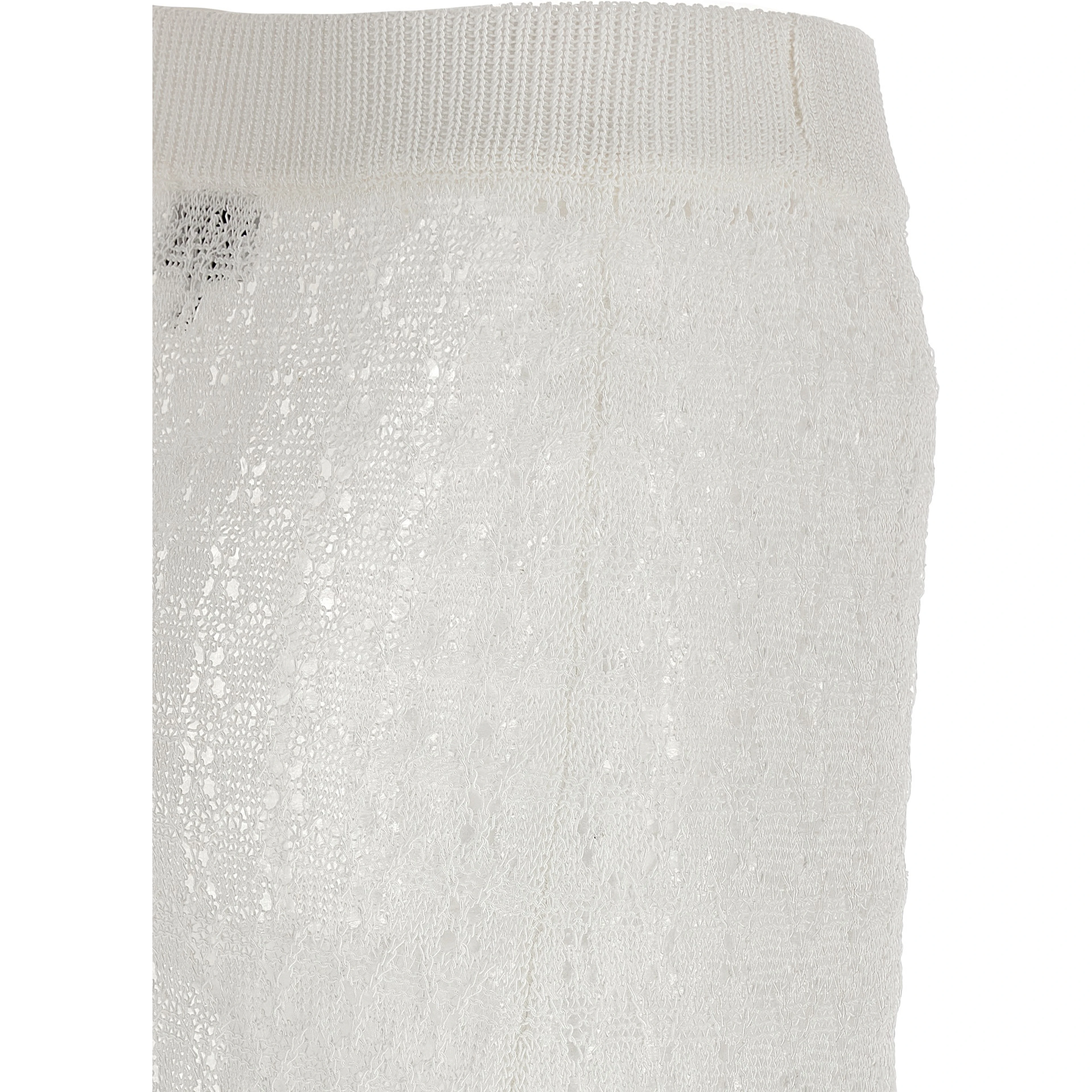 White Polyamide Mini Skirt