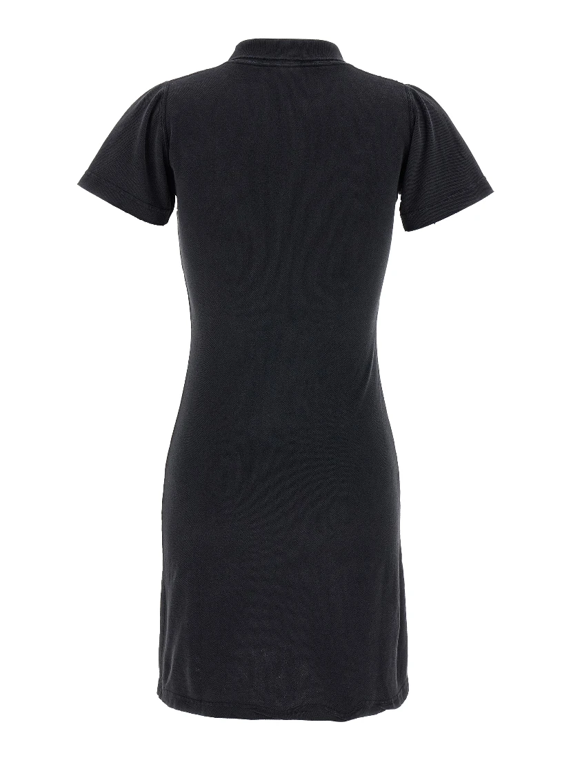 Black Cotton Short Dress
