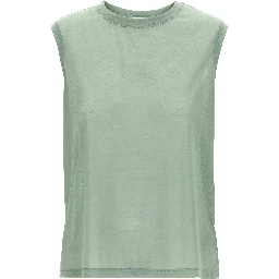 Bicolor Cotton Sleeveles T-Shirt