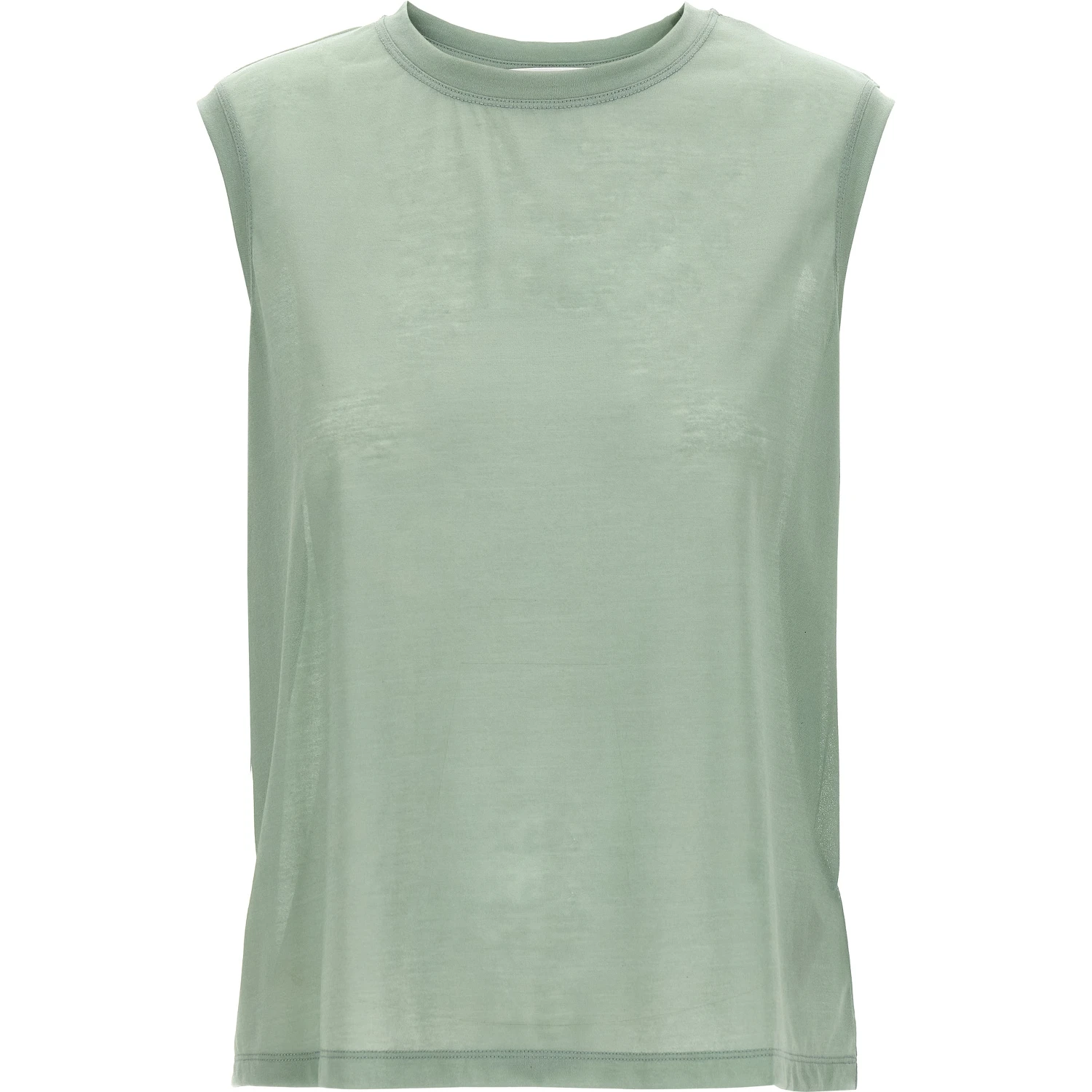 Bicolor Cotton Sleeveles T-Shirt