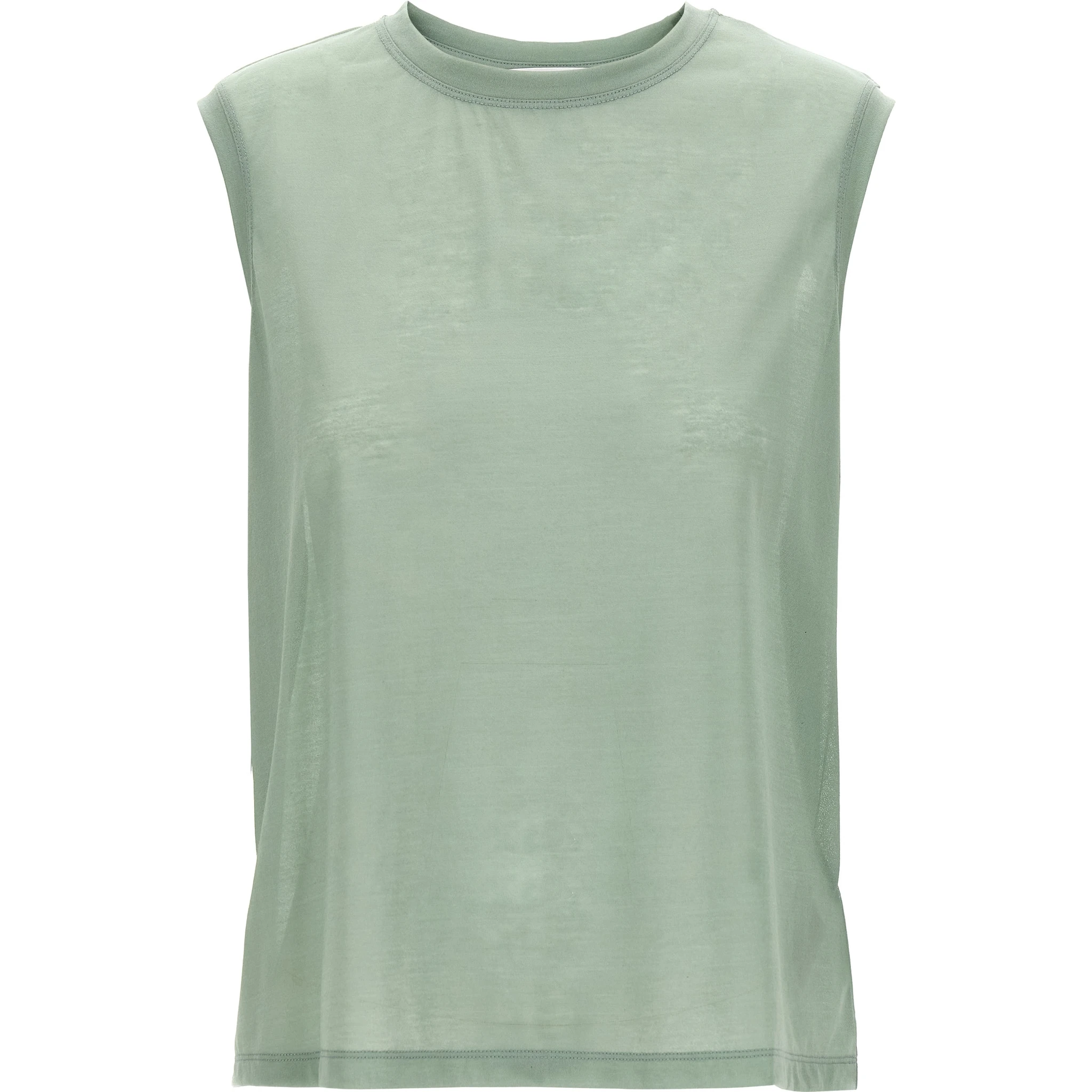 Bicolor Cotton Sleeveles T-Shirt