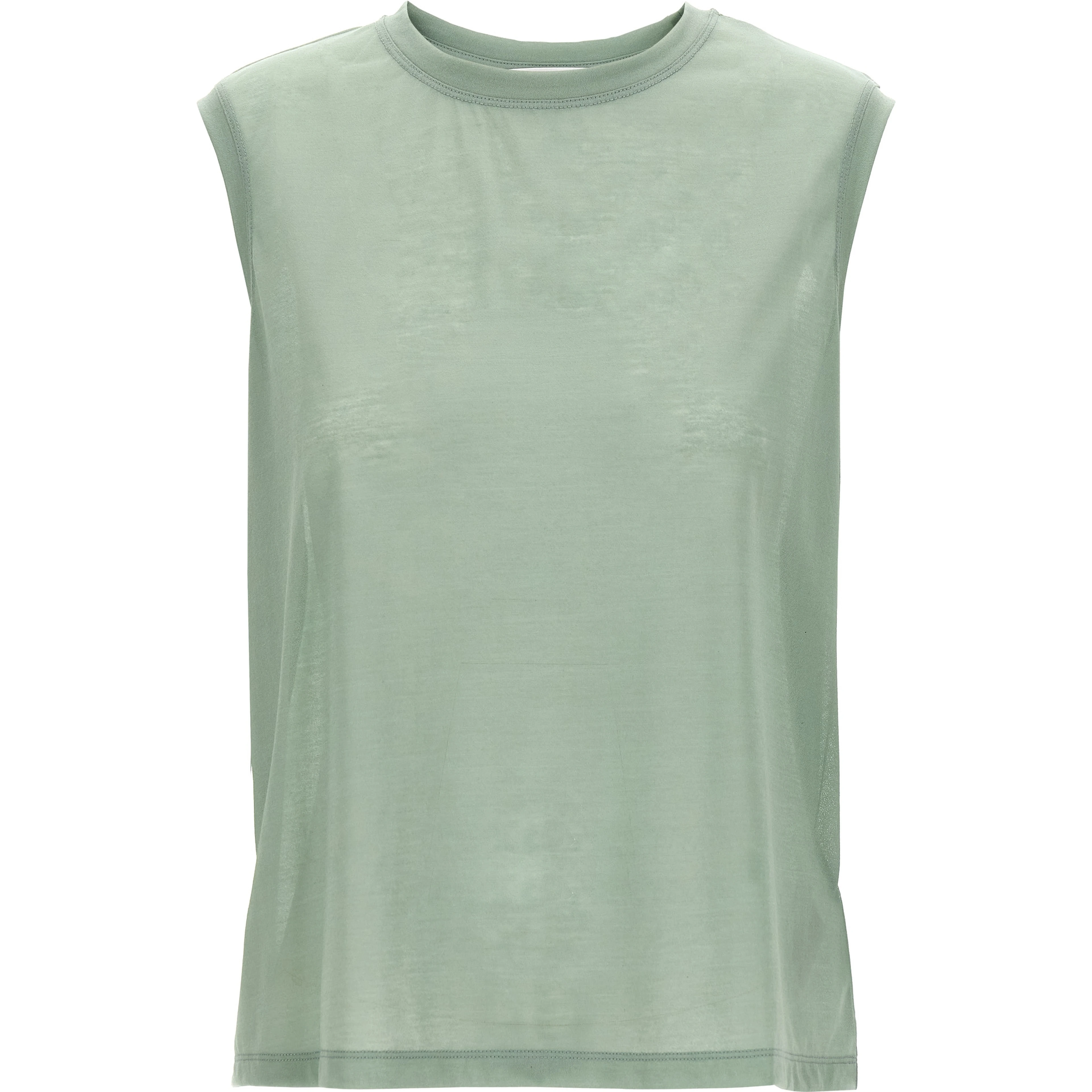 Bicolor Cotton Sleeveles T-Shirt