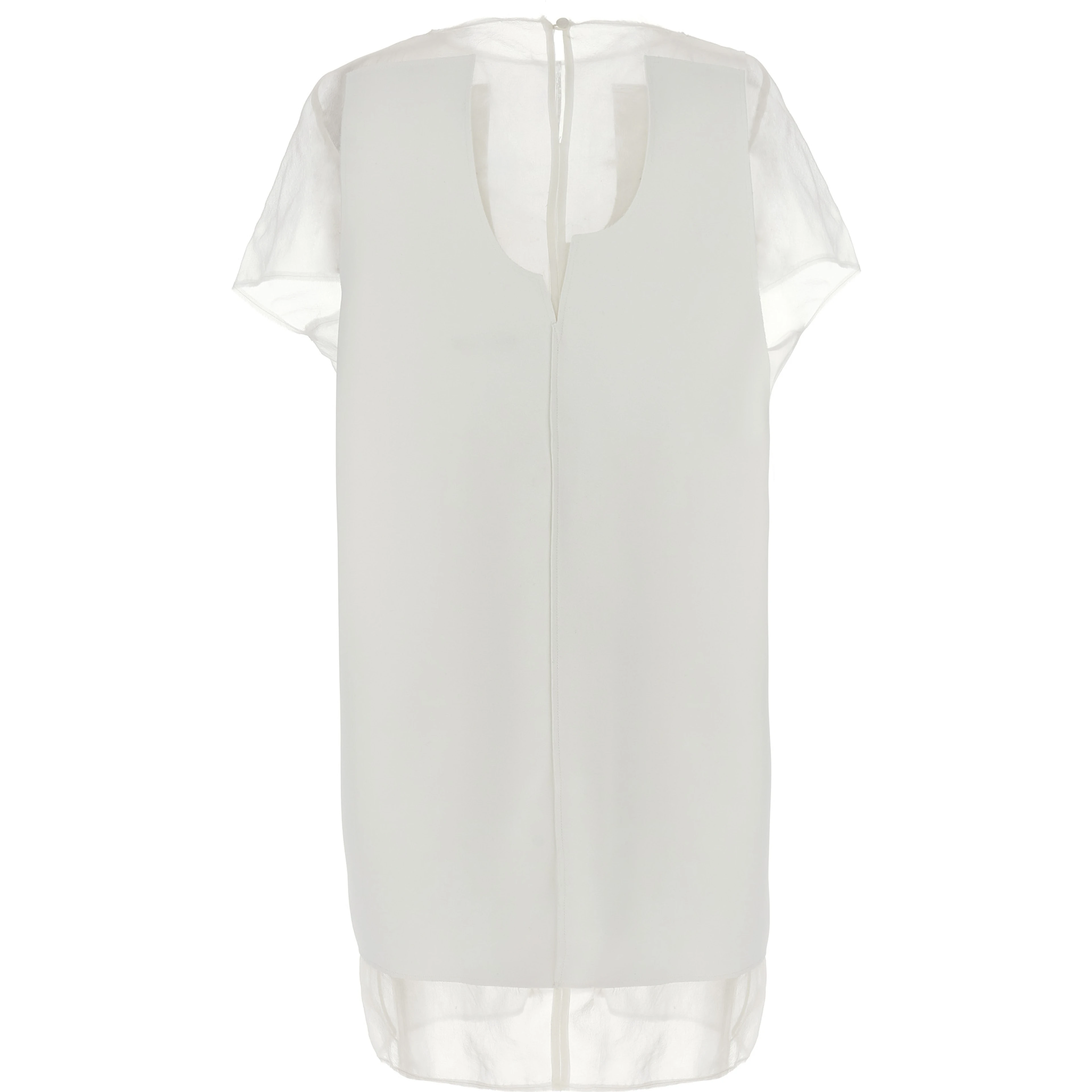 White Polyester Short Dress