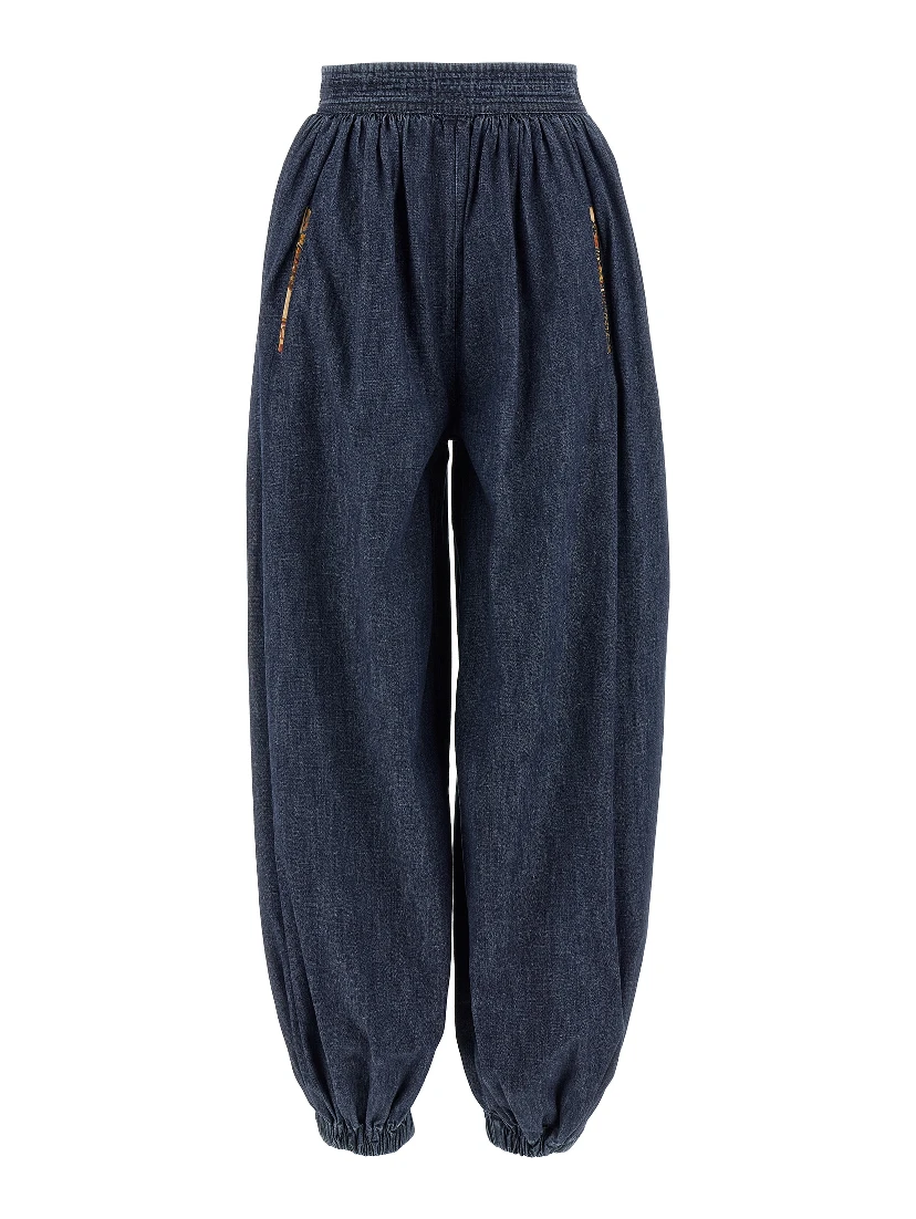 Blue Cotton Pants