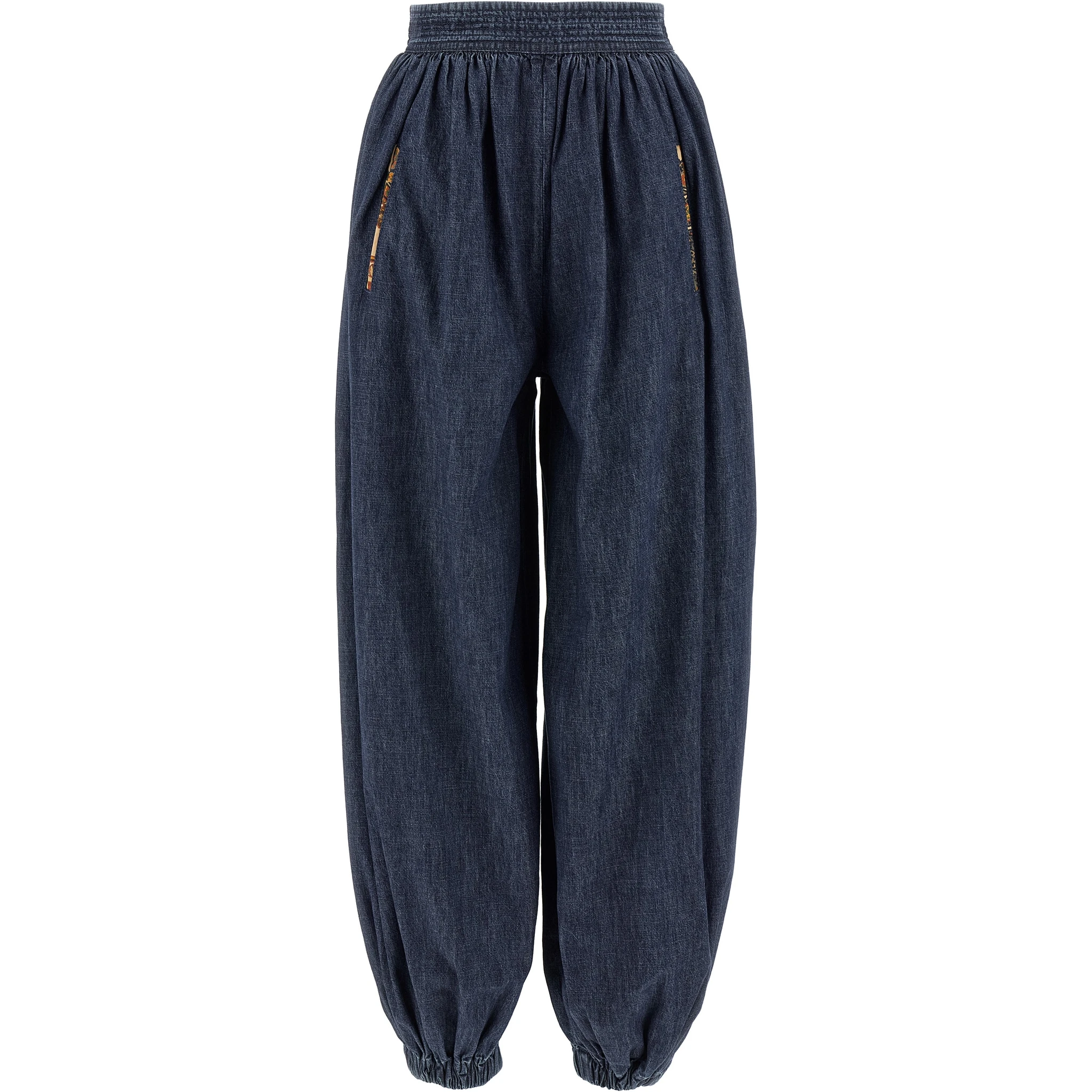 Blue Cotton Pants