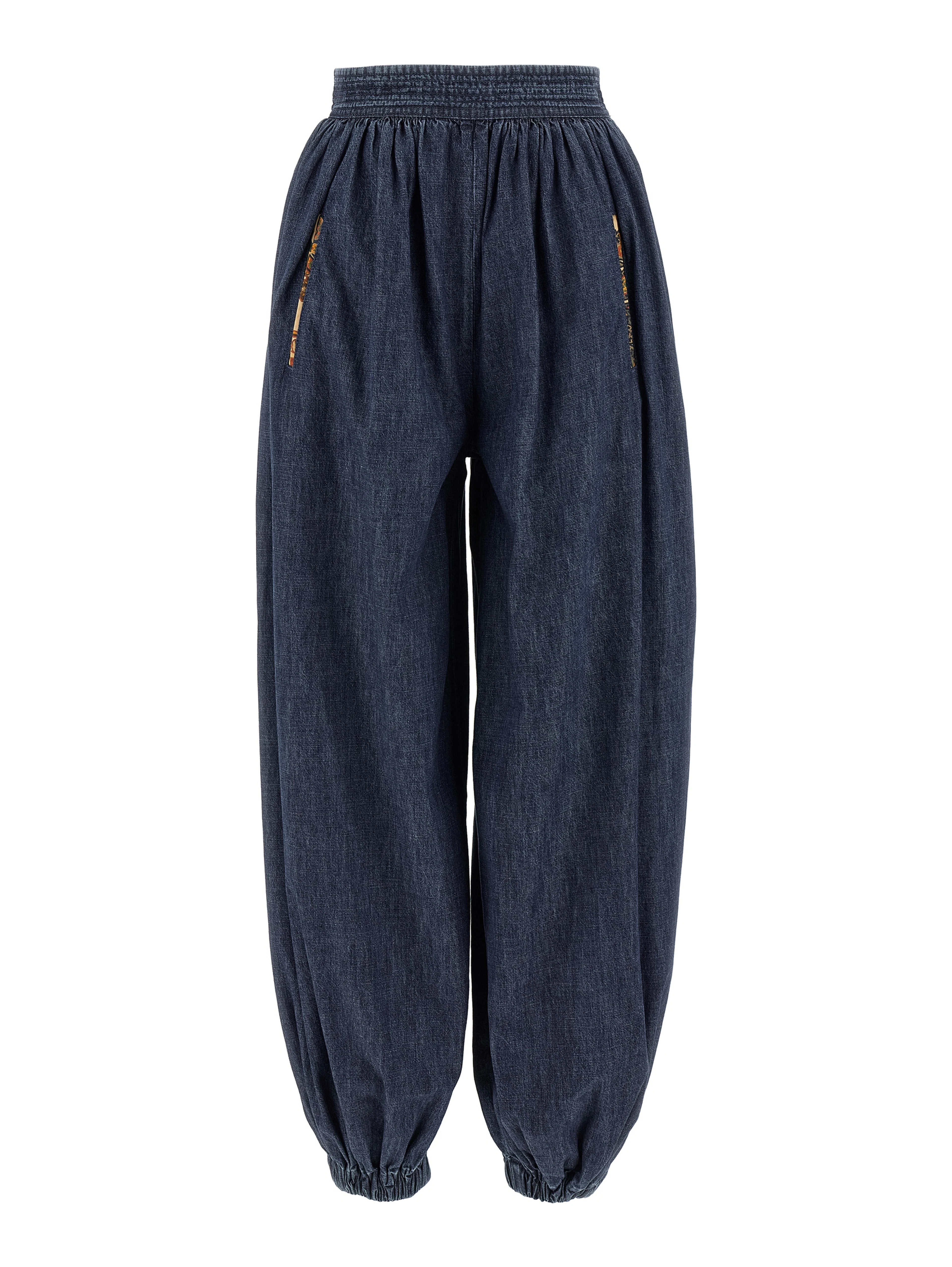 Blue Cotton Pants