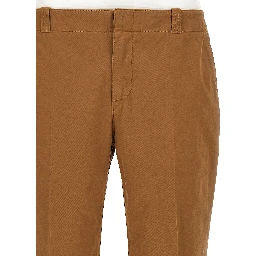 Brown Cotton Chino Pants