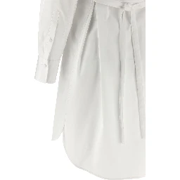 White Cotton Midi Dress