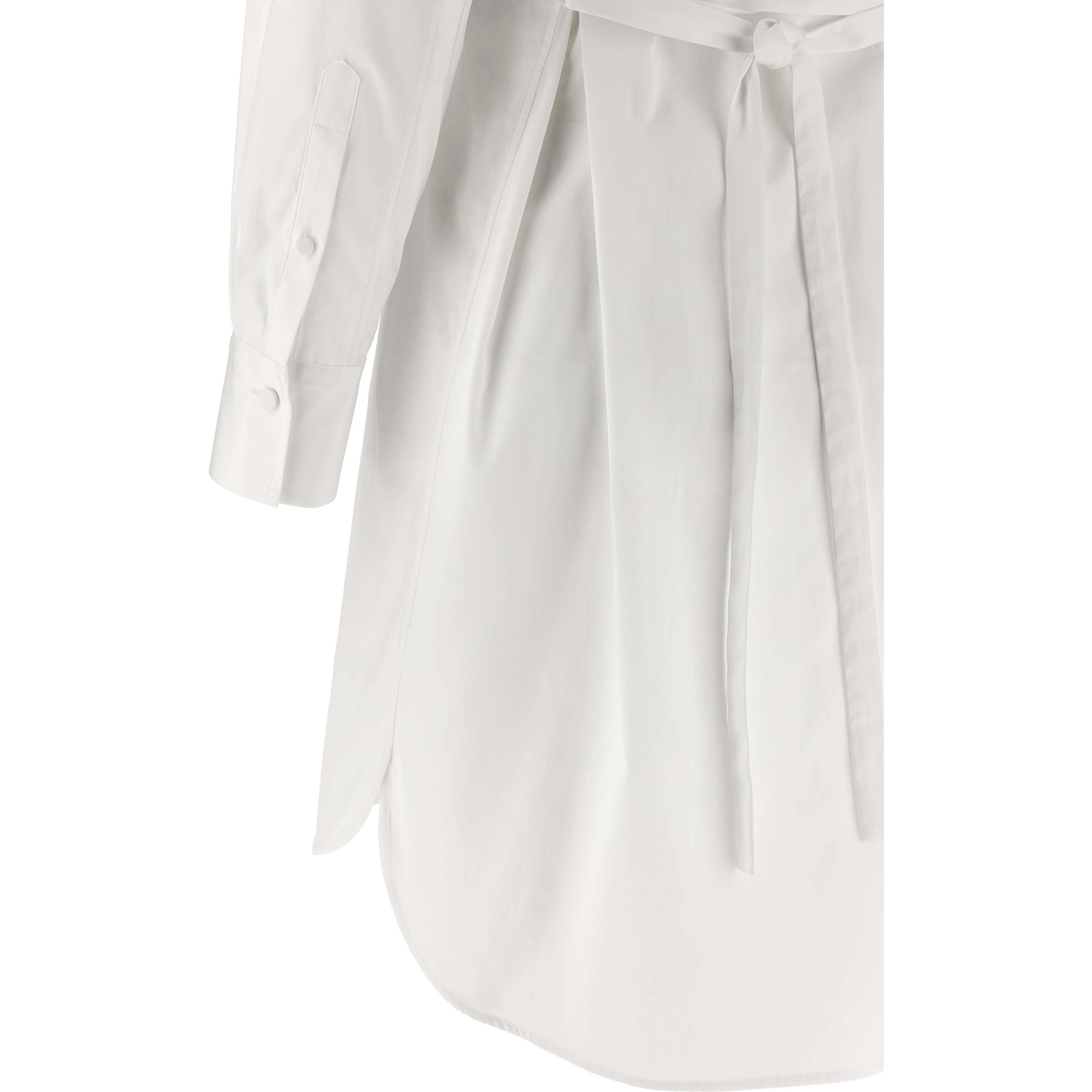 White Cotton Midi Dress