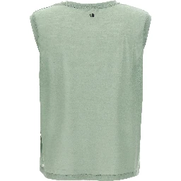 Bicolor Cotton Sleeveles T-Shirt