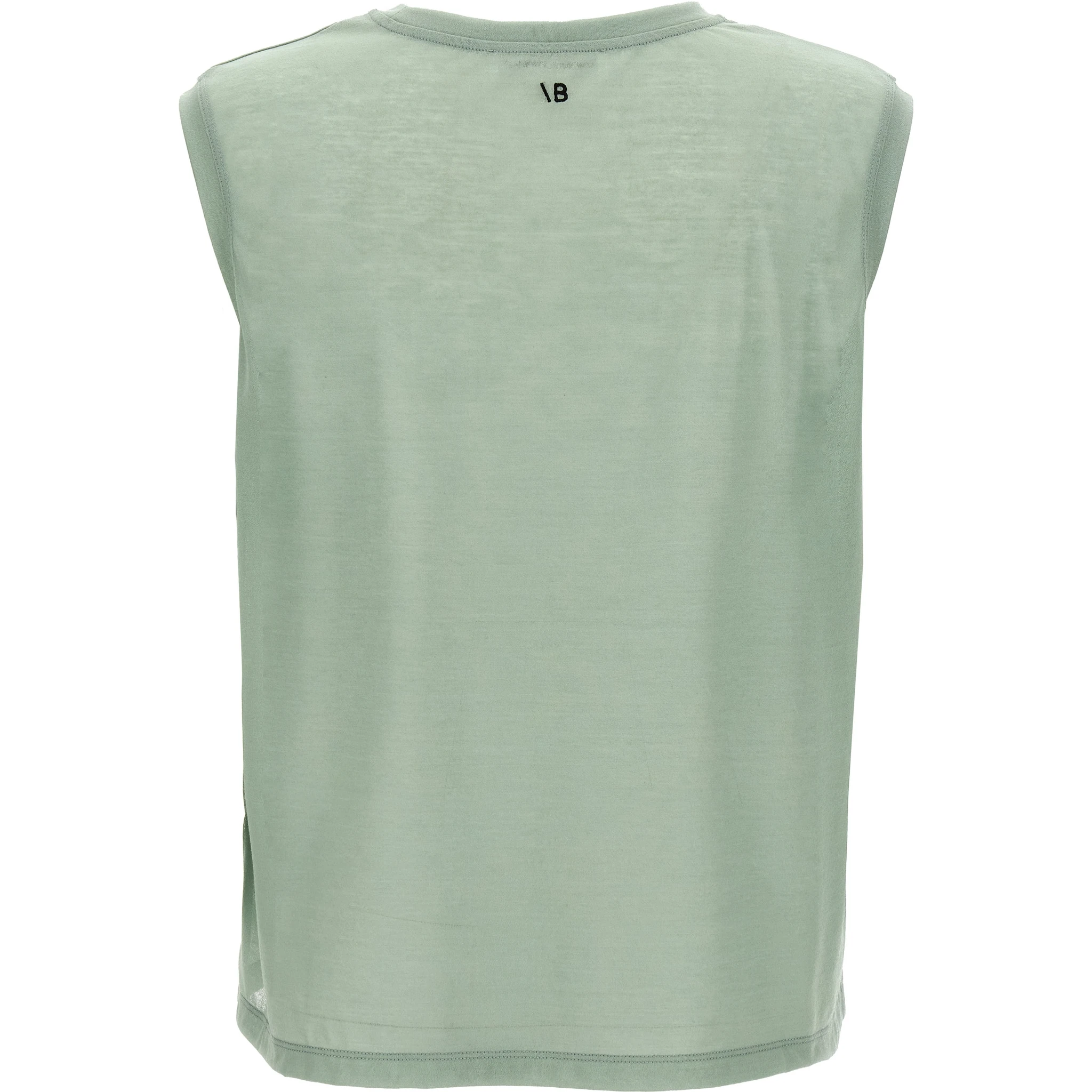 Bicolor Cotton Sleeveles T-Shirt