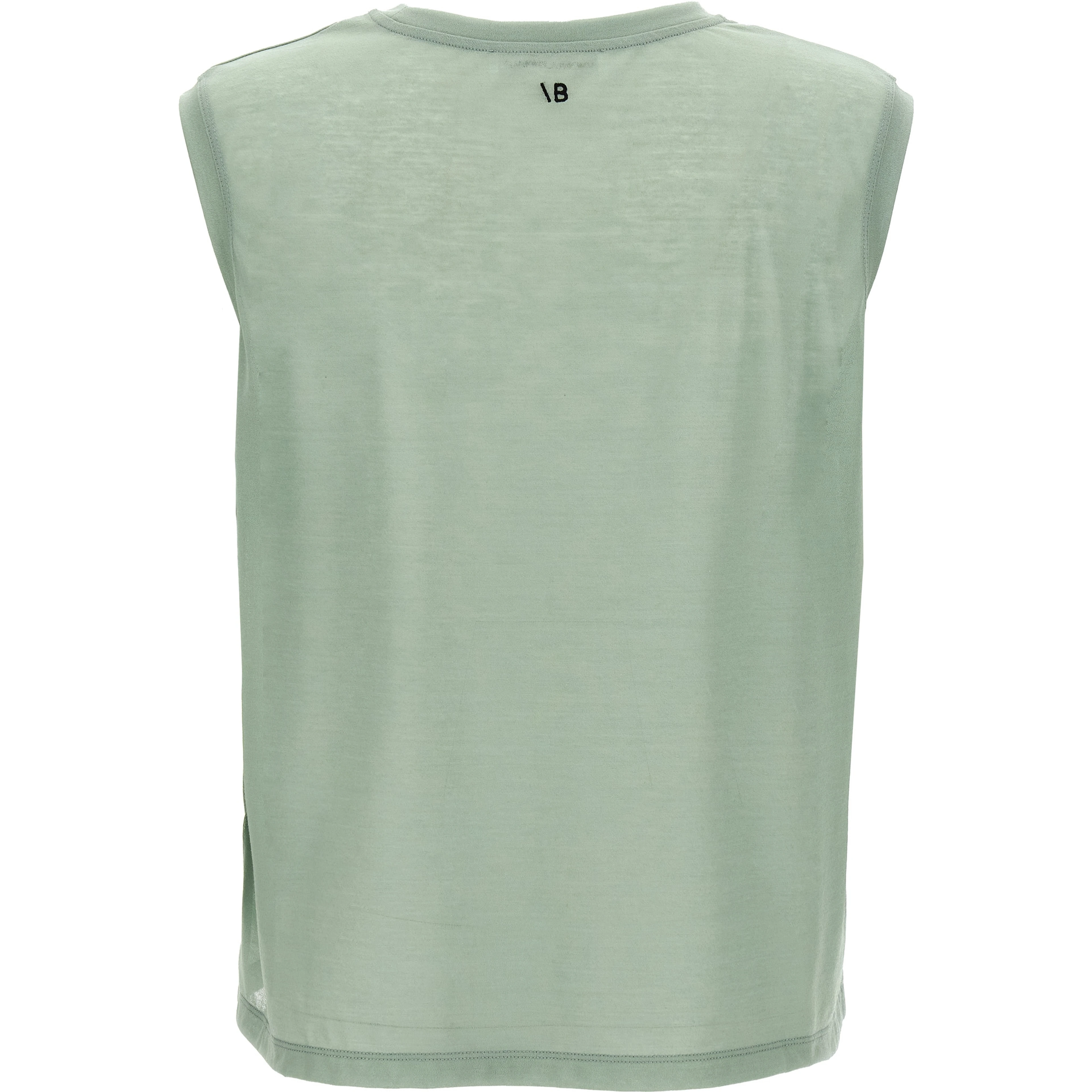 Bicolor Cotton Sleeveles T-Shirt