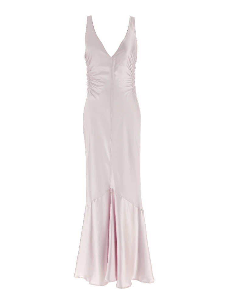 Multicolor Polyester Long Dress