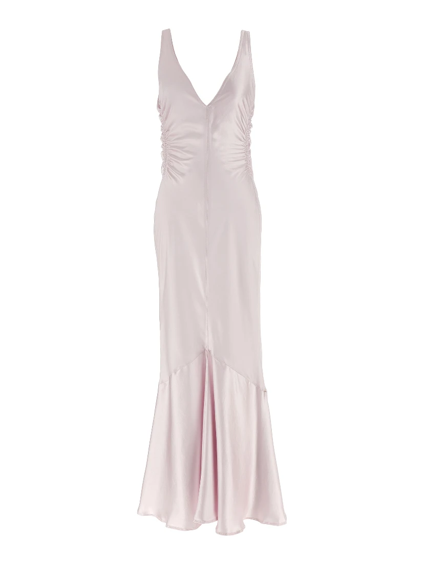 Multicolor Polyester Long Dress