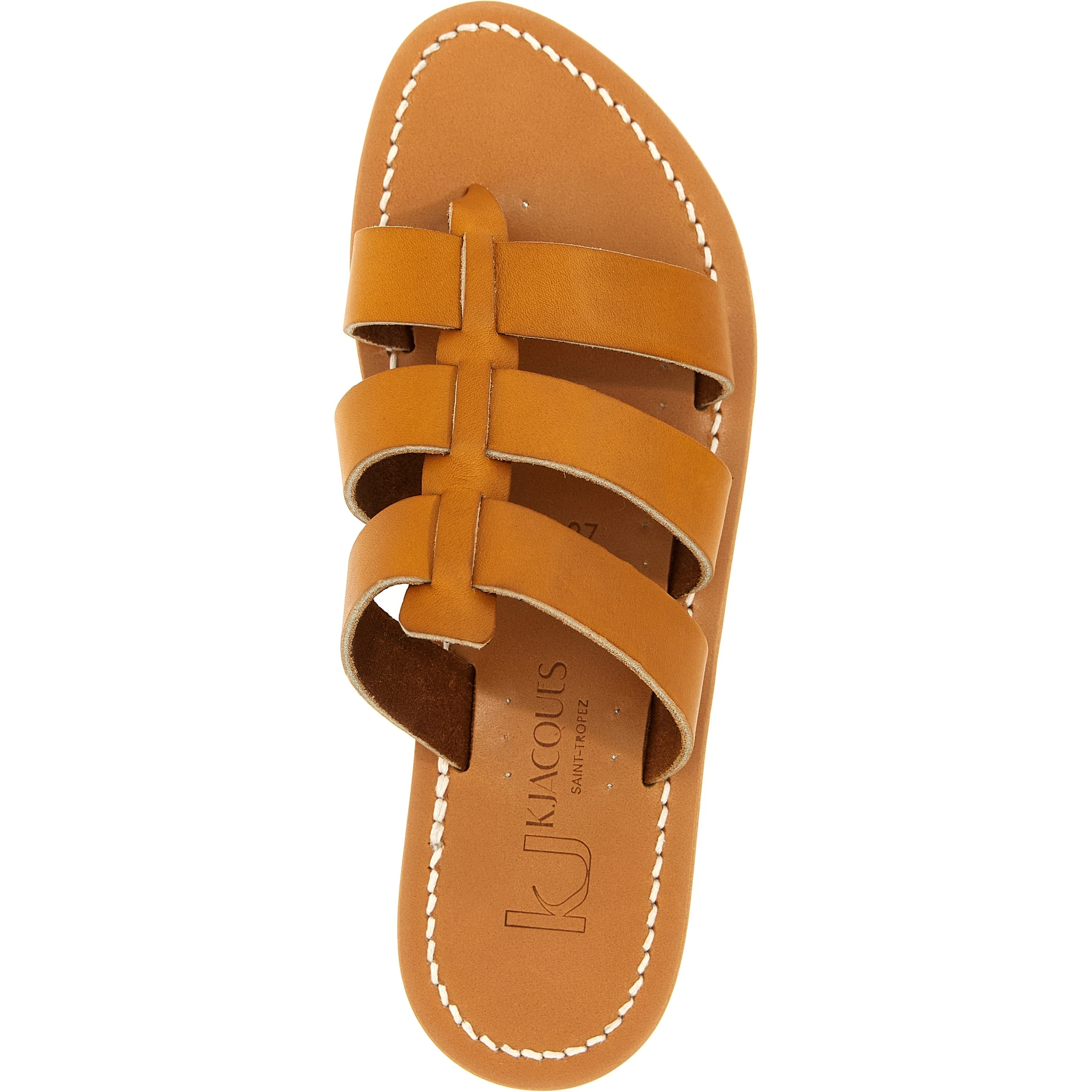 Beige Cowhide Slides