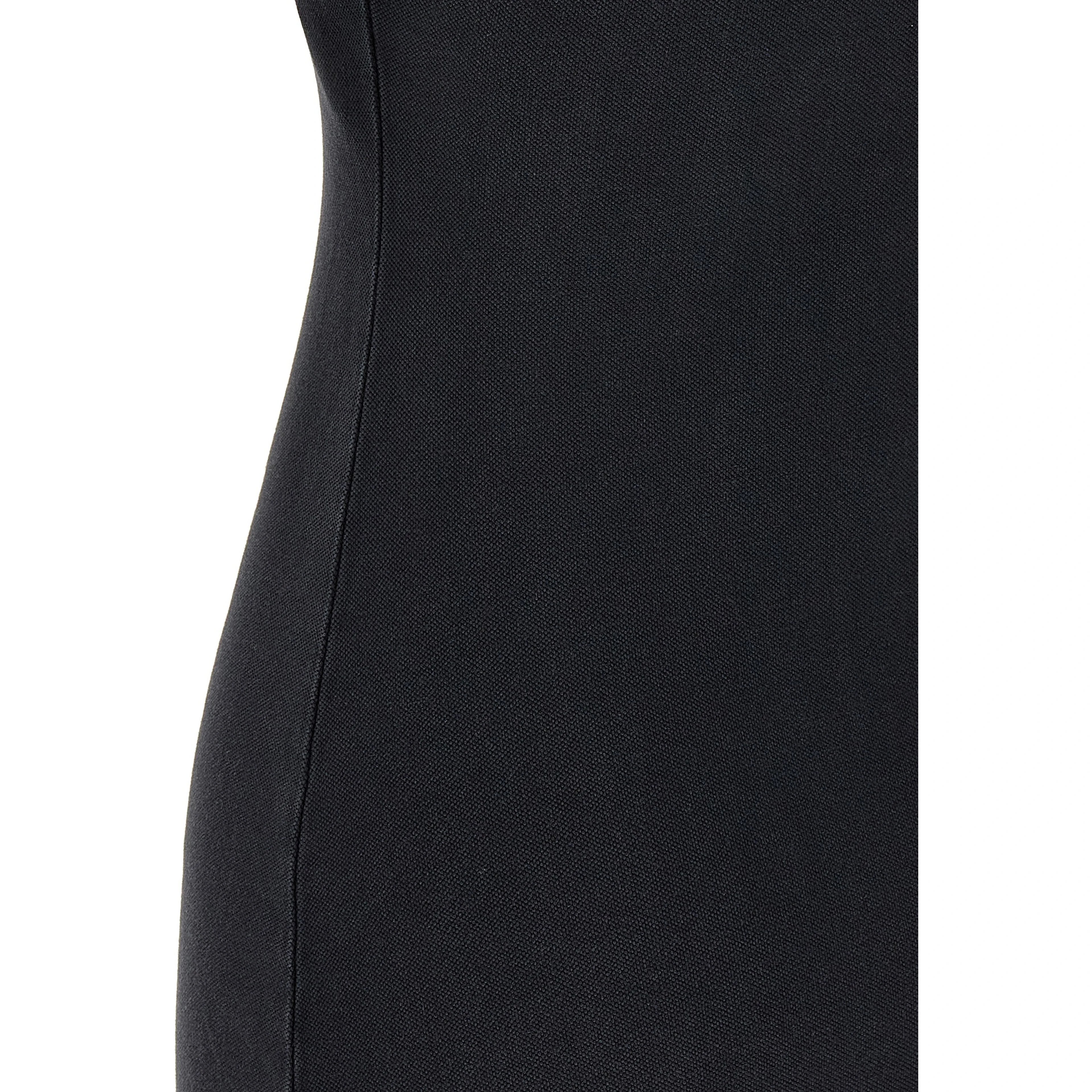 Black Cotton Short Dress