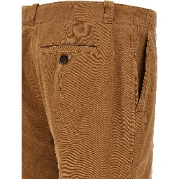 Brown Cotton Chino Pants