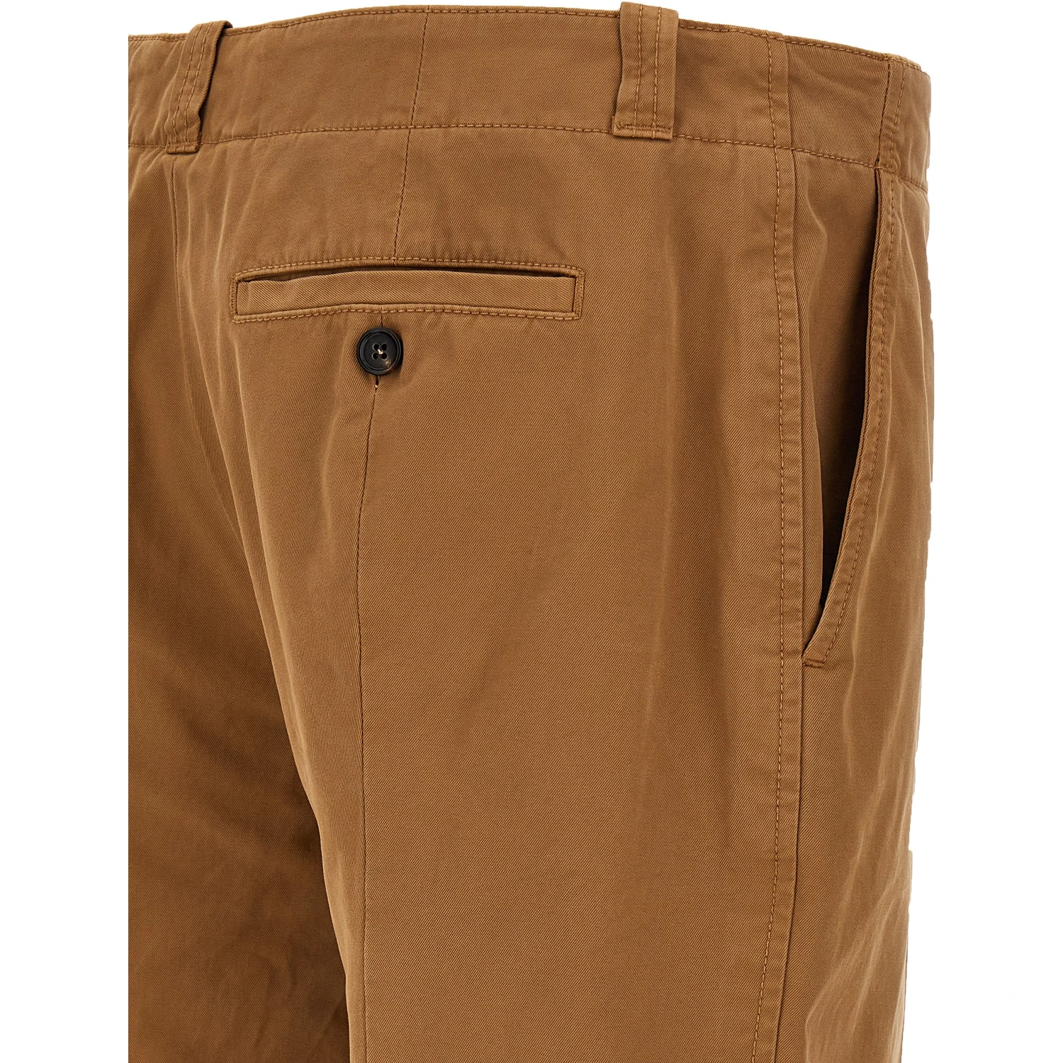 Brown Cotton Chino Pants