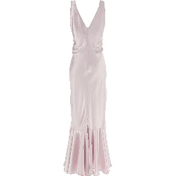 Multicolor Polyester Long Dress
