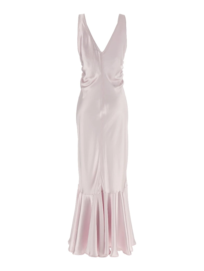 Multicolor Polyester Long Dress