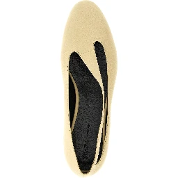 Beige Lamb Leather Ballet Flats