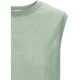 Bicolor Cotton Sleeveles T-Shirt