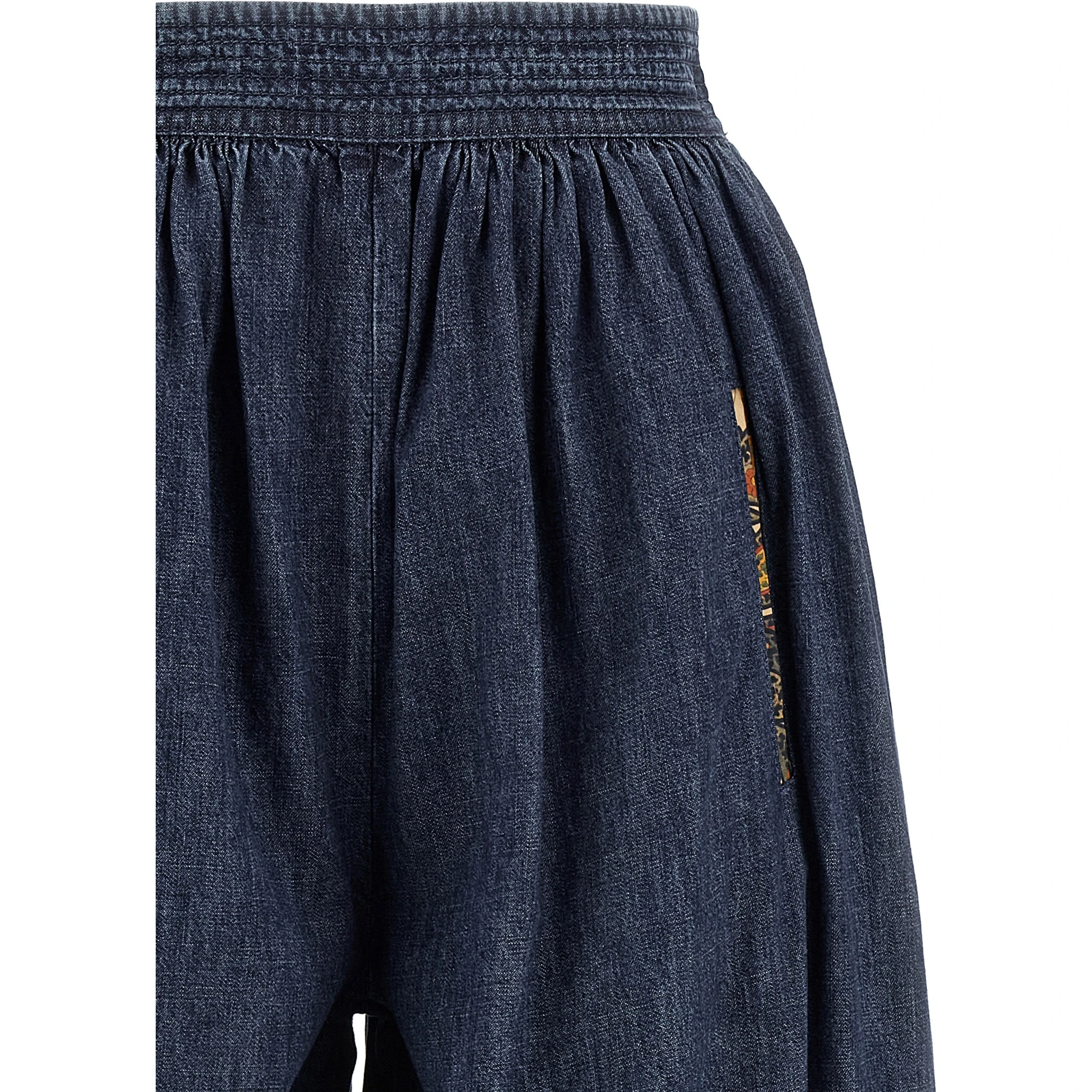 Blue Cotton Pants