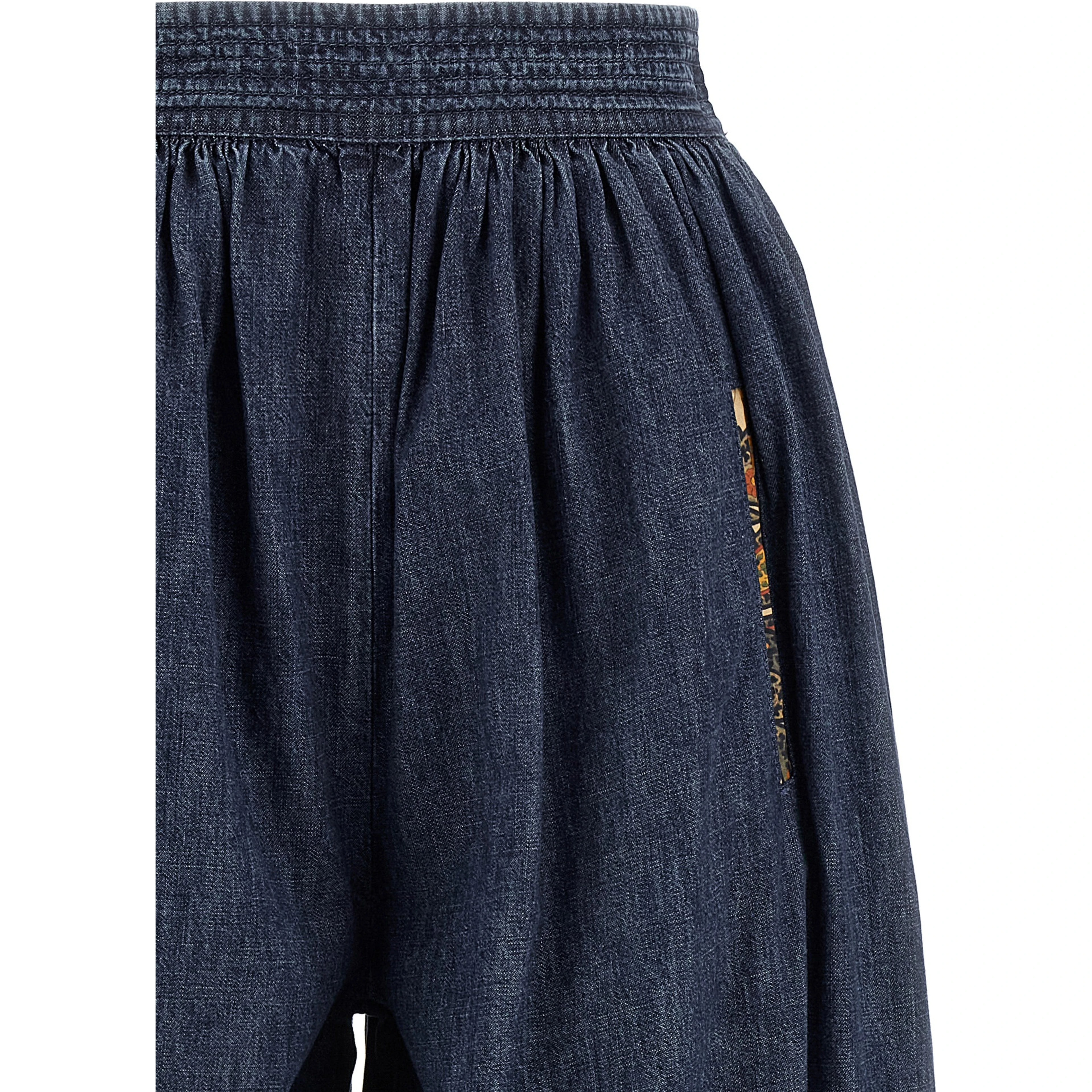 Blue Cotton Pants