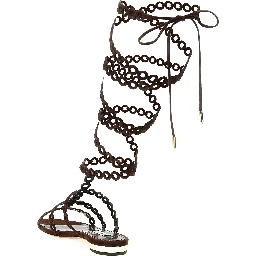 Brown Goatskin Flat Sandals
