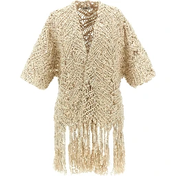Beige Silk Cardigan