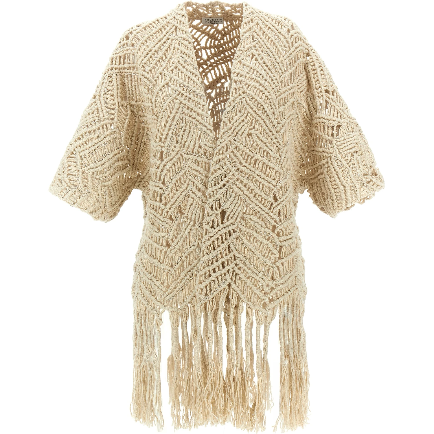 Beige Silk Cardigan