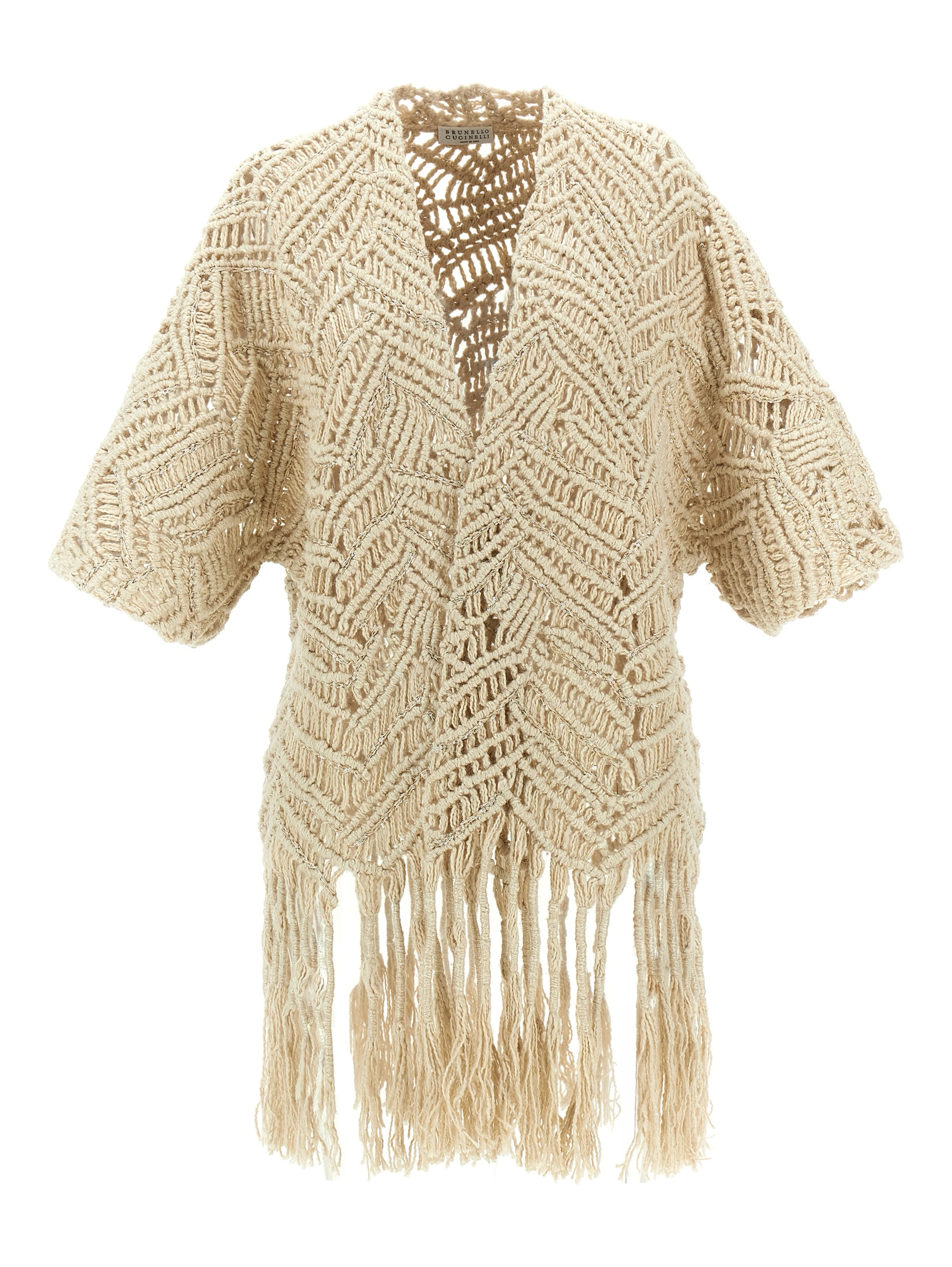 Beige Silk Cardigan