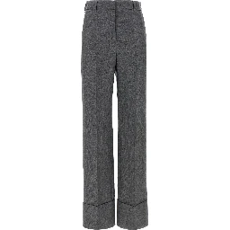 Gray Virgin Wool Dress Pants