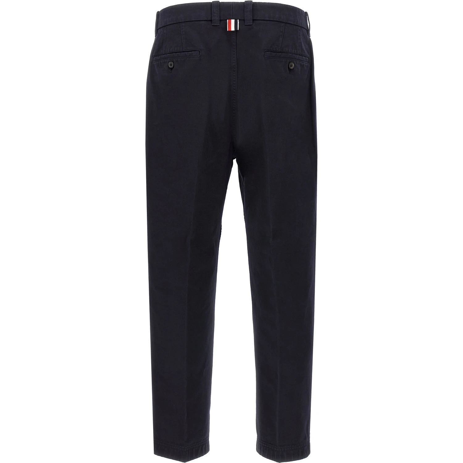 Blue Cotton Casual Pants