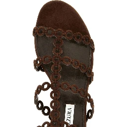Brown Goatskin Flat Sandals