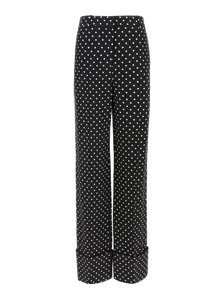 Bicolor Viscose Casual Pants